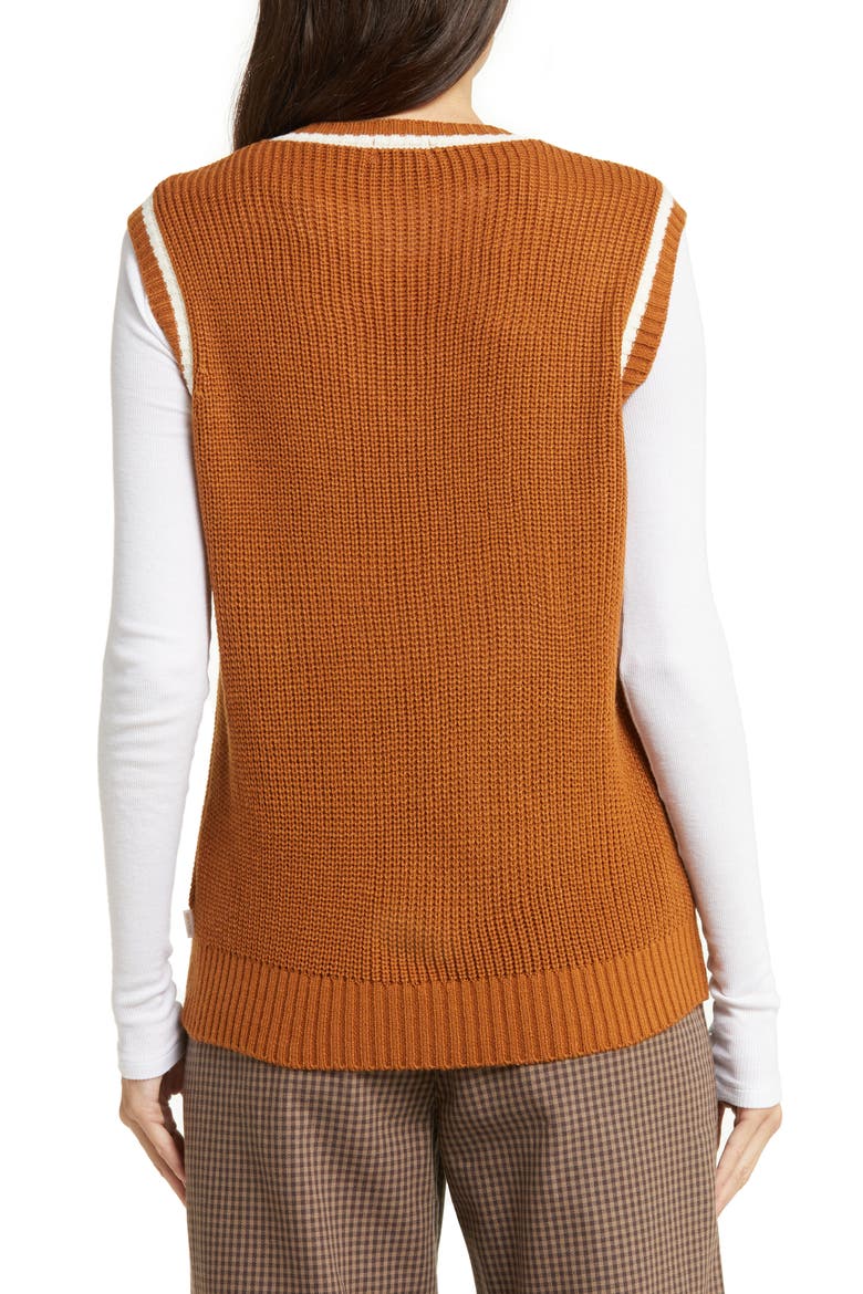 Melody Sweater Vest, Alternate, color, GLAZED GINGER