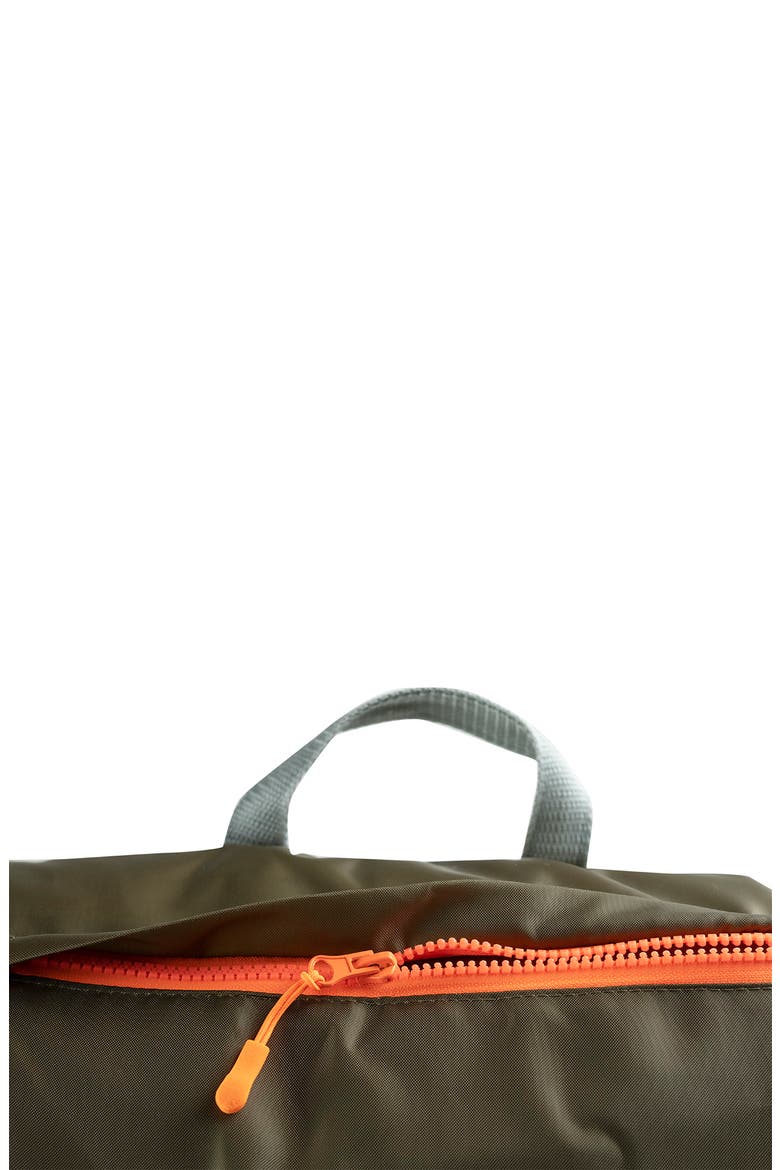 Kids' Sleep-n-Pack Water Repellent Sleeping Bag Backpack, Alternate, color, OLIVE/ BRIGHT ORANGE