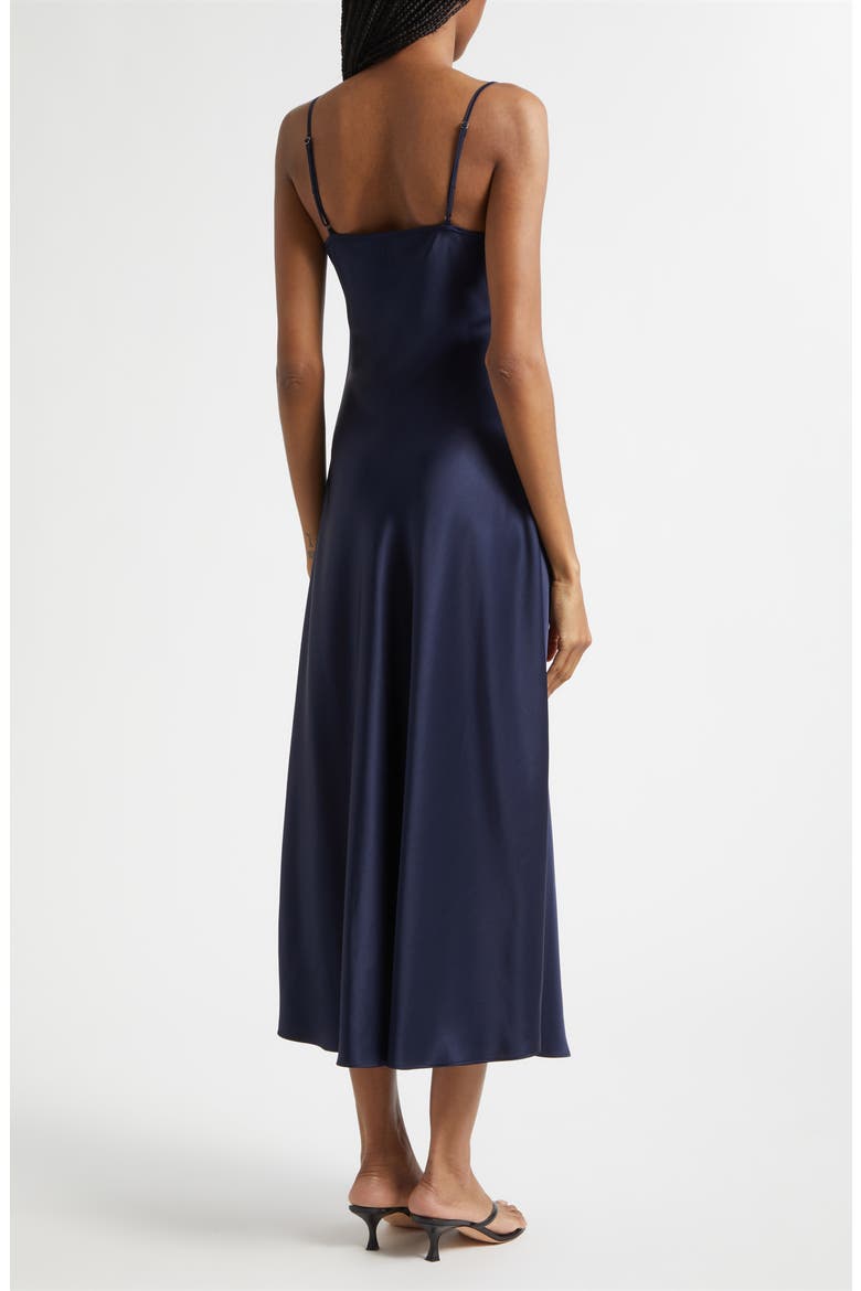 Lou Lou Satin Slipdress, Alternate, color, NAVY