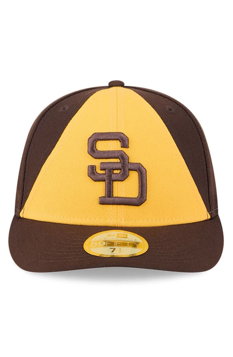 New Era Men's New Era Brown/Gold San Diego Padres Baseball Hall of Fame 59FIFTY Low Profile Fitted Hat, Alternate, color, 