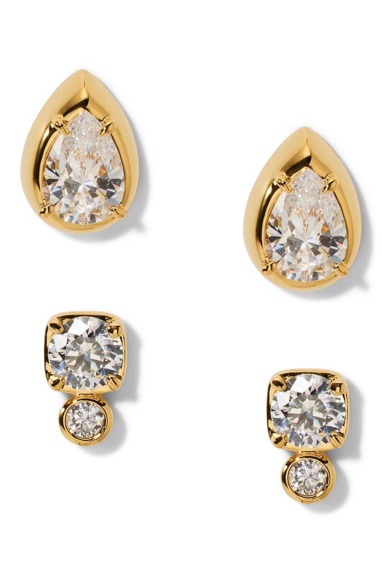 Delancey Set of 2 Assorted Stud Earrings, Main, color, GOLD