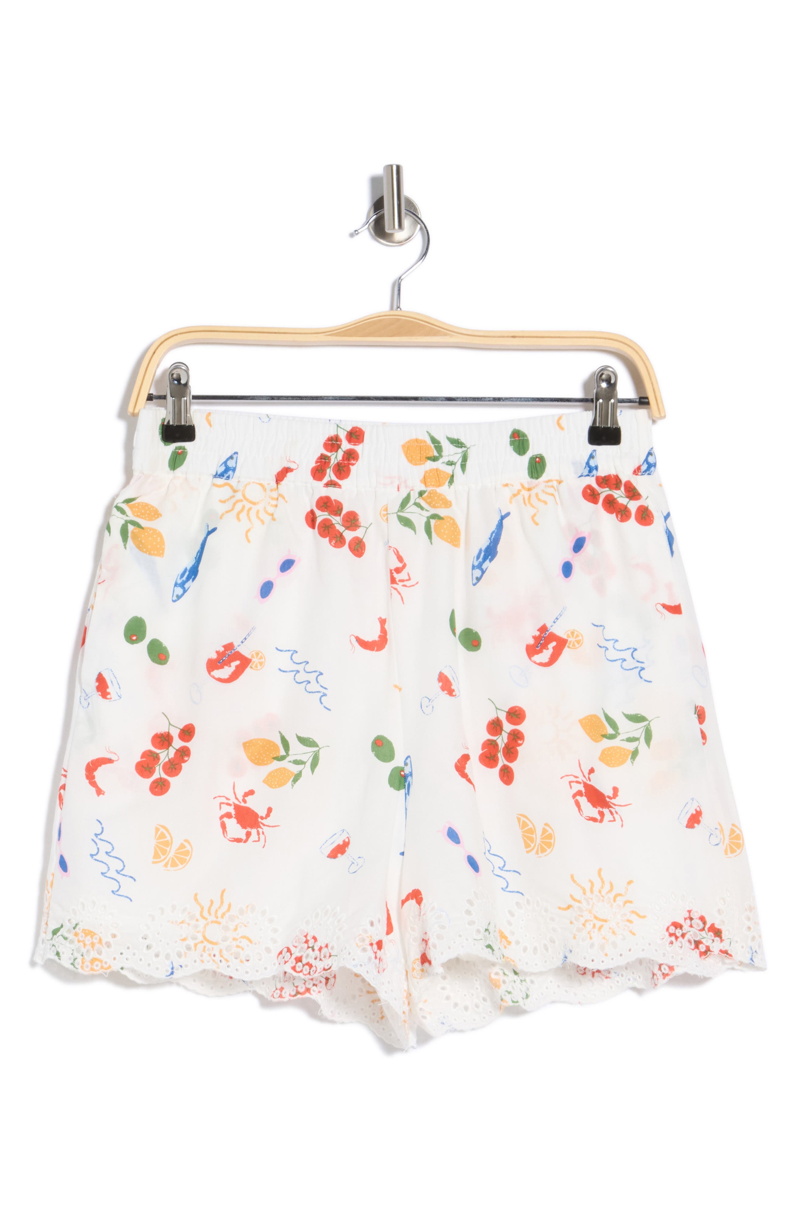 C & C California Embroidered Cotton Shorts