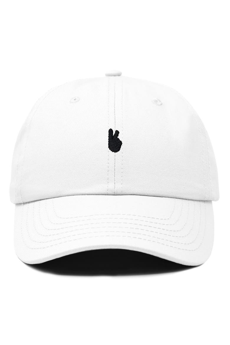 Lil Peace Sign Dad Cap, Main, color, White