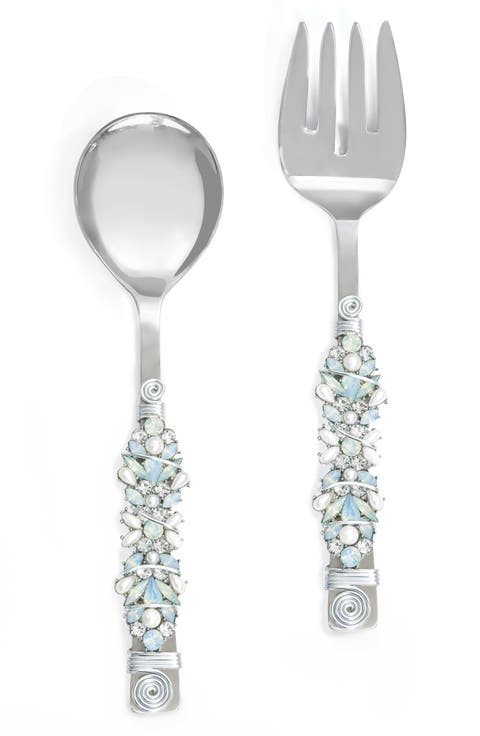 Moons Aura Constellation Embellished 2-Piece Salad Serving Set