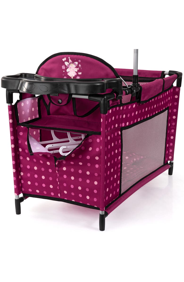 Bayer Design Hot Pink Multibed Playpen For Dolls With Highchair & Mobile, Alternate, color, Multicolored