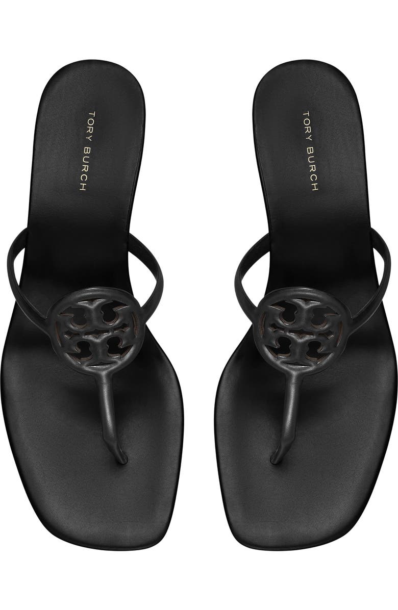 Tory Burch Miller Capri Thong Kitten Heel Sandal, Alternate, color, Perfect Black / Perfect Black