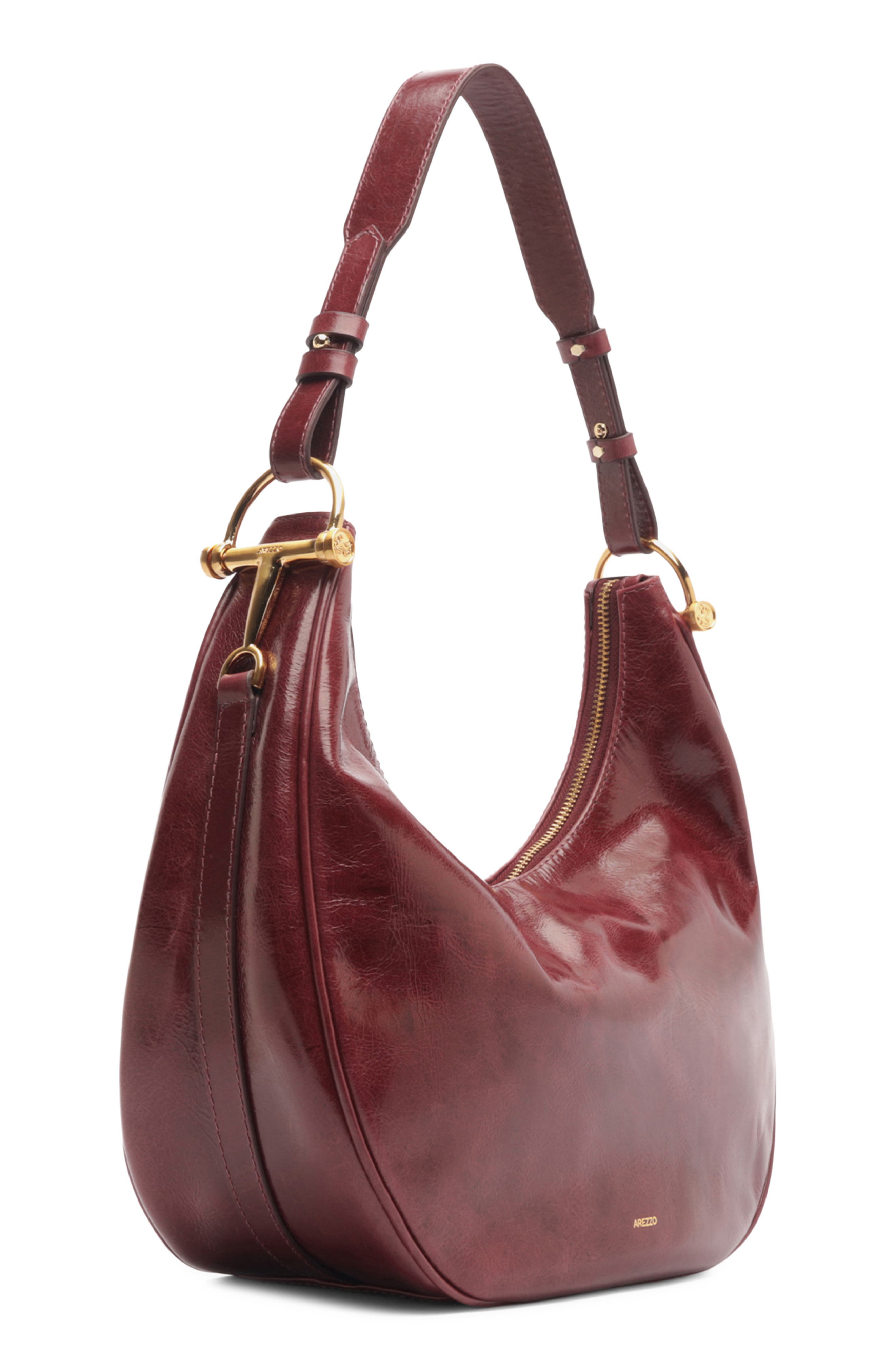 Cora Large Leather Hobo, Alternate, color, FRESH RUBY