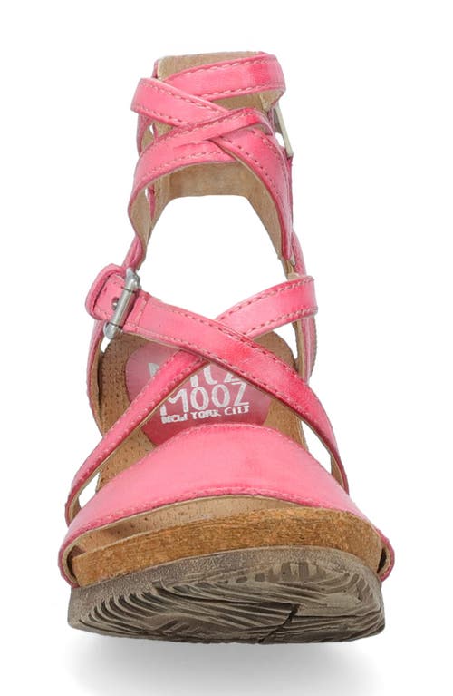 Miz Mooz Shay Strappy Wedge Sandal In Pink