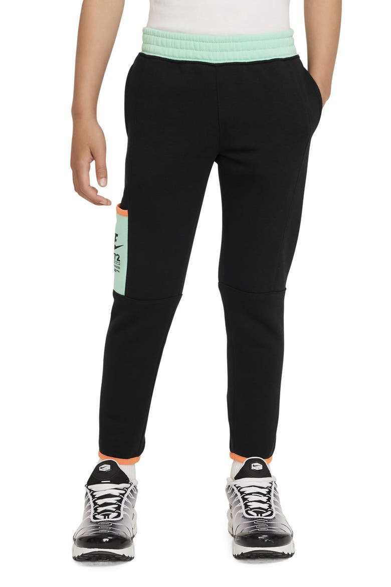 Kids' Illuminate Fleece Cargo Pants, Alternate, color, 023BLACK
