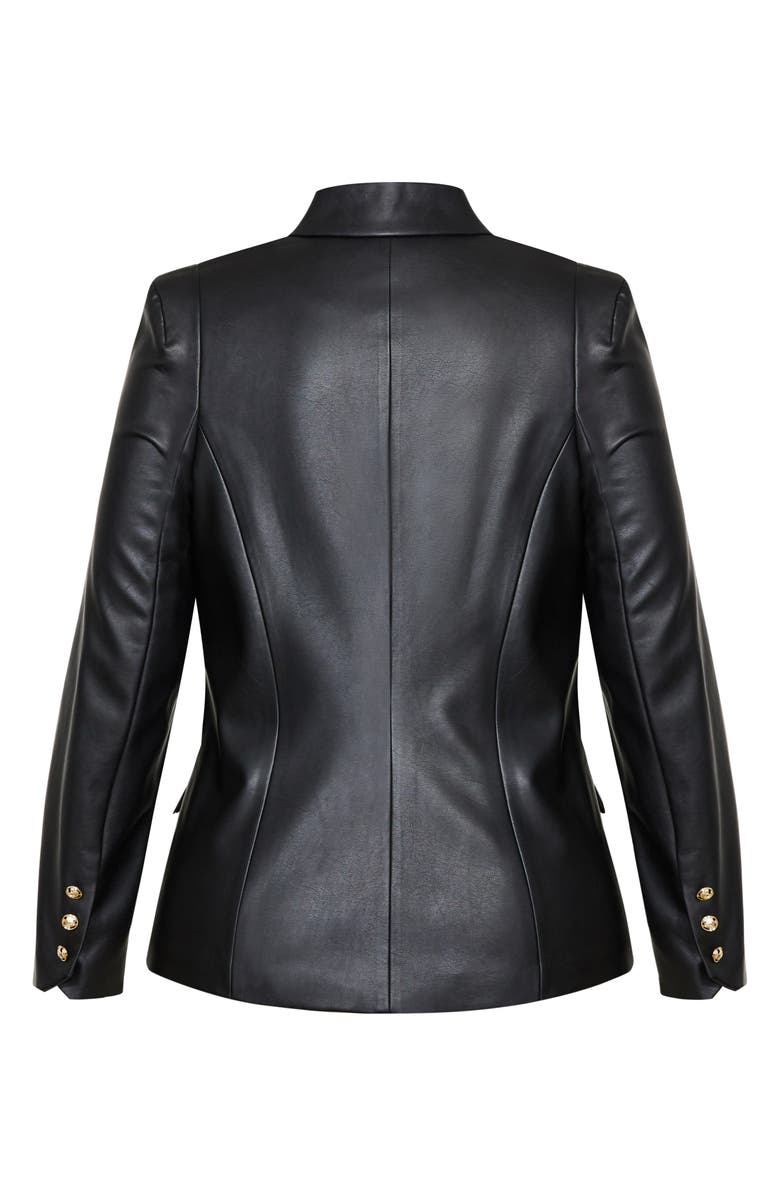 City Chic Royalty Faux Leather Jacket, Alternate, color, 