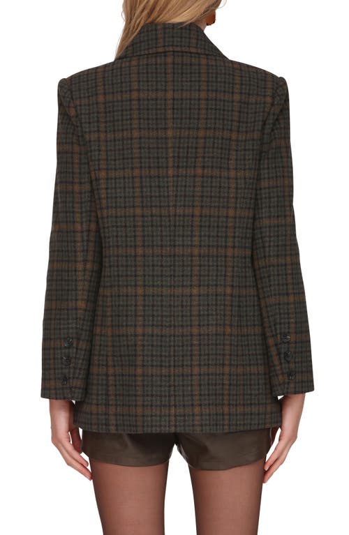 Avec Les Filles Oversize Double Breasted Peacoat In Animal Print