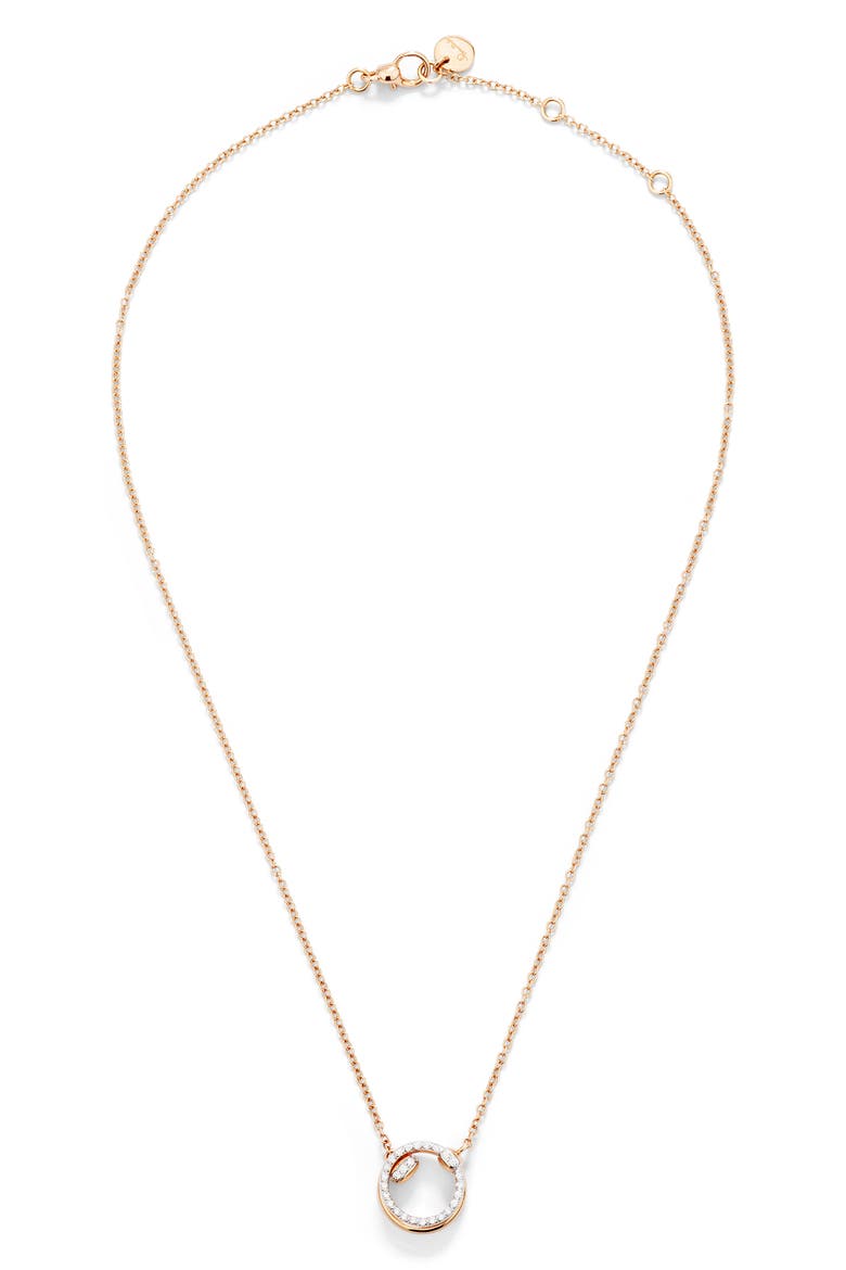 Together Diamond Pendant Necklace, Main, color, ROSE GOLD/ DIAMOND