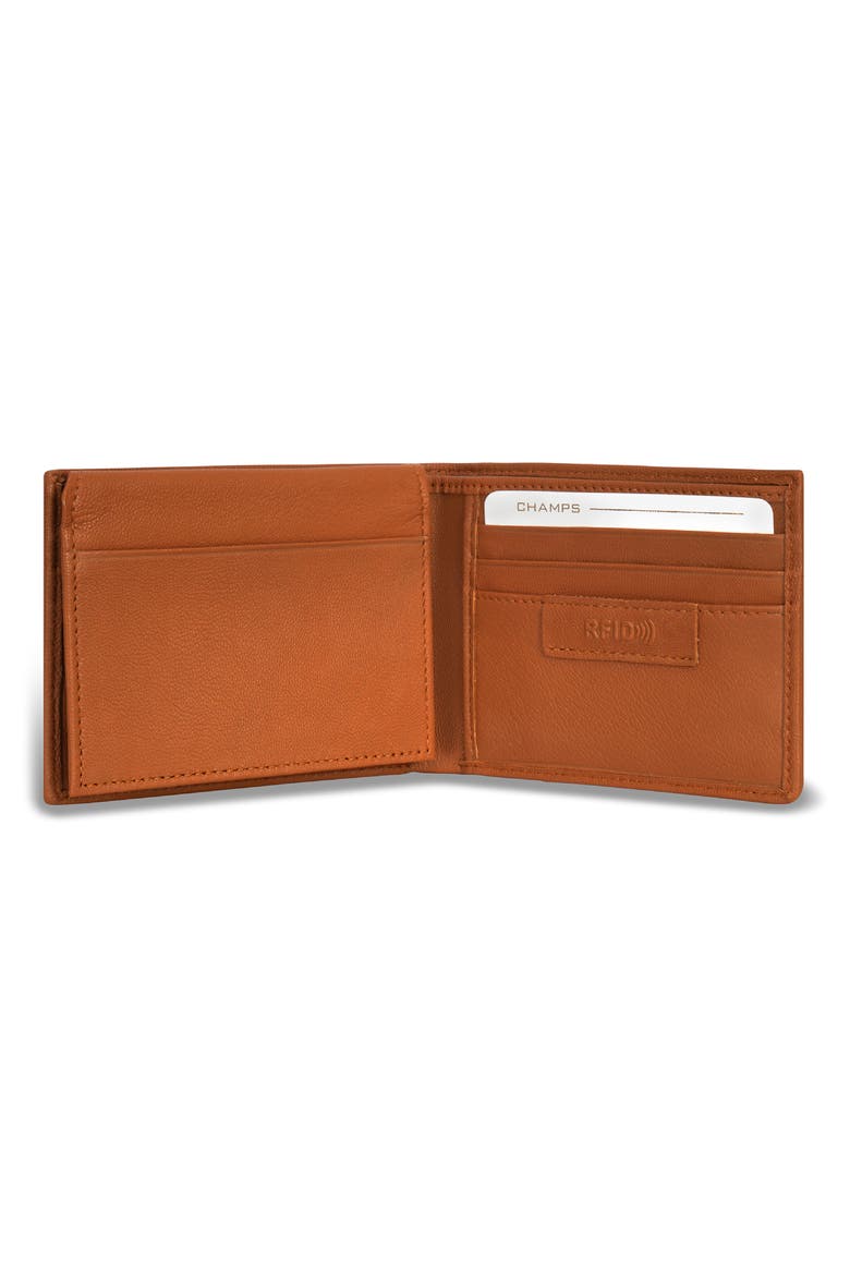 Denim Top Wing Bifold Wallet, Alternate, color, TAN/BLACK