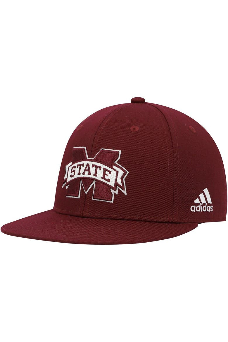 Men's adidas Maroon Mississippi State Bulldogs Sideline Snapback Hat, Main, color, Maroon
