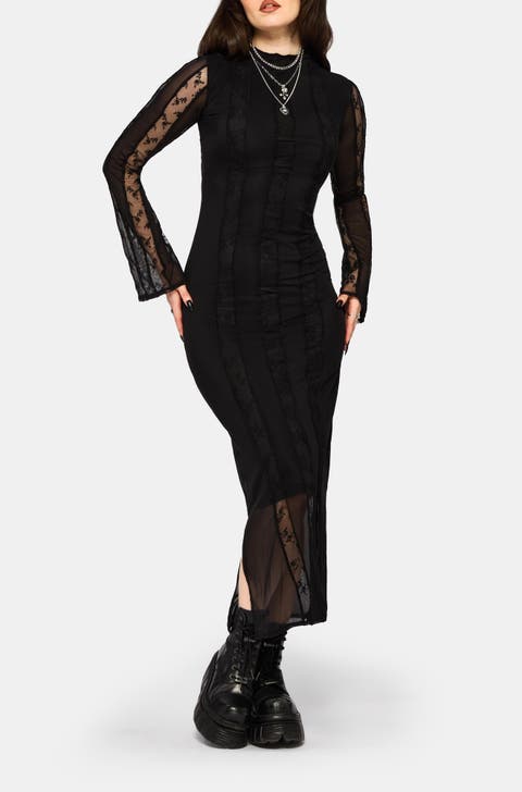 Shesha Mesh Floral Midi Dress