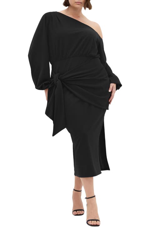 Alysia Long Sleeve Midi Dress (Plus)