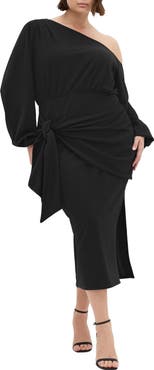 City Chic Alysia Long Sleeve Midi Dress