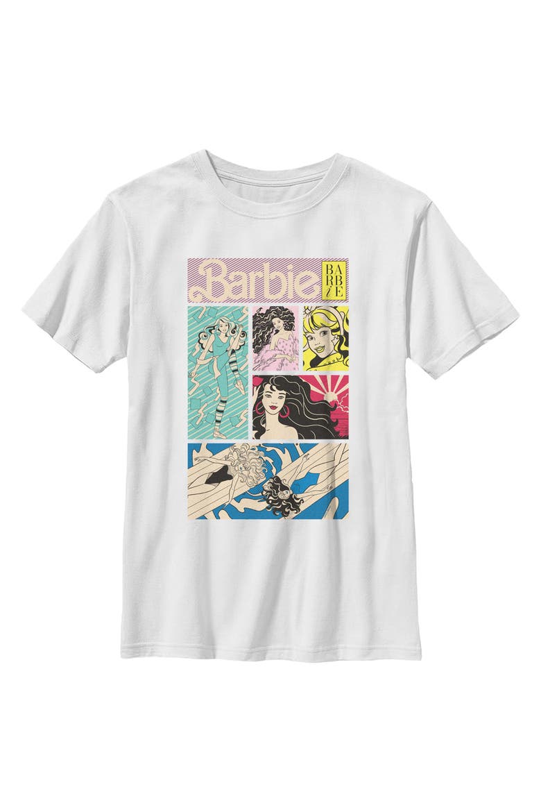 Boys' Vintage Comic Book Portraits T-Shirt, Main, color, White
