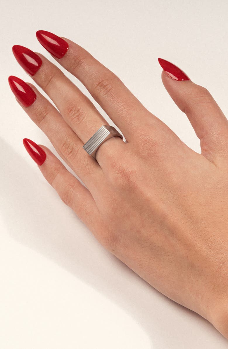 IVI Los Angeles Aurelia Signet Ring, Alternate, color, Silver