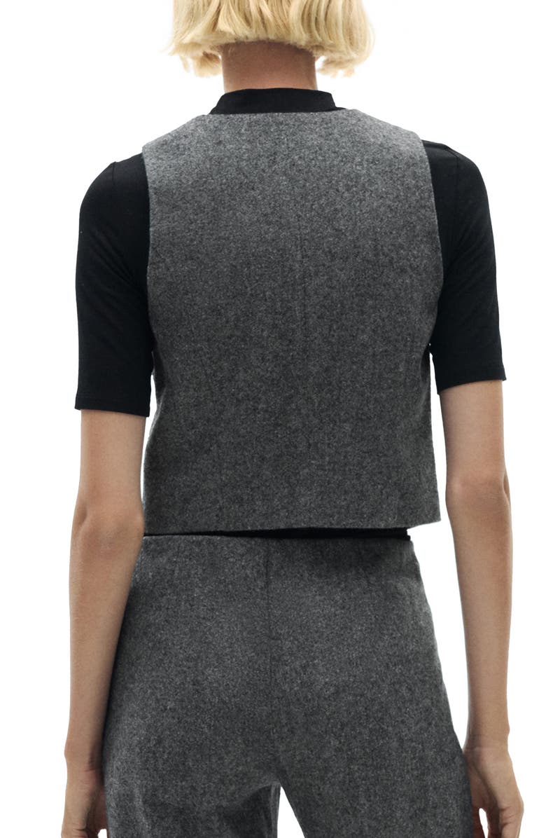 MANGO Marbled Houndstooth Wool Blend Suit Vest, Alternate, color, 