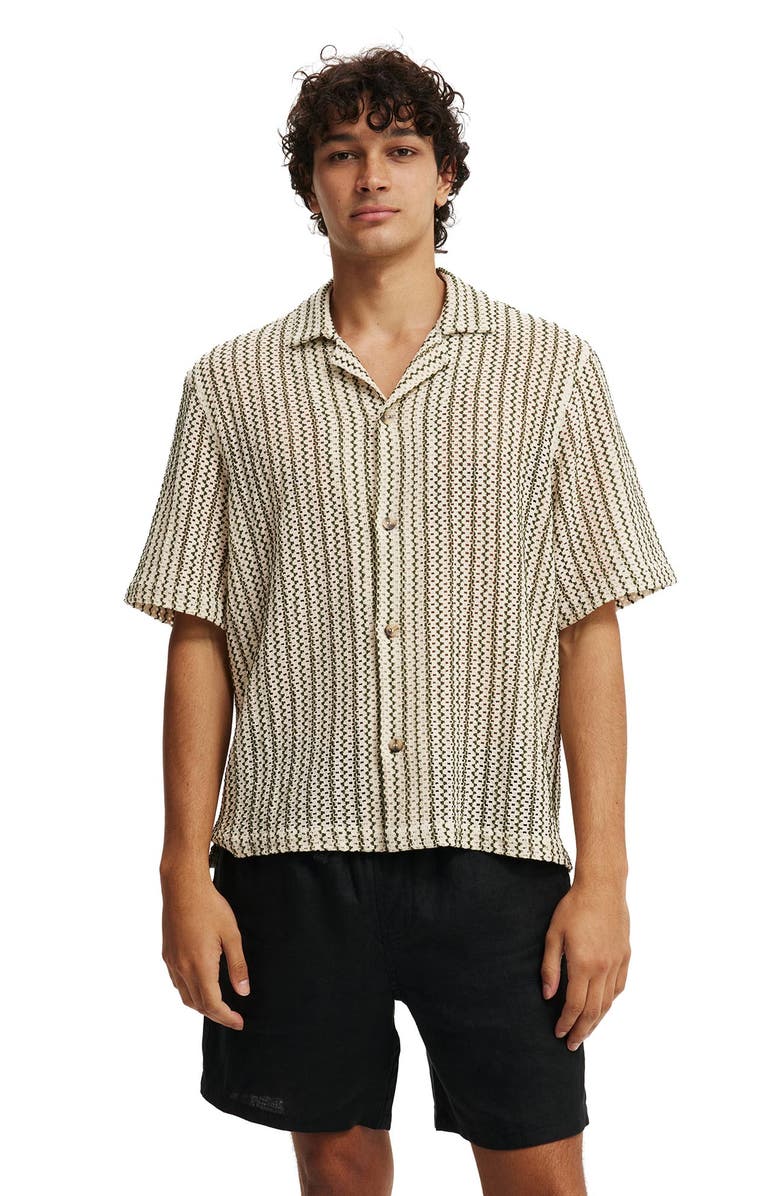 Cotton On Men's Linen Easy Short, Alternate, color, Black