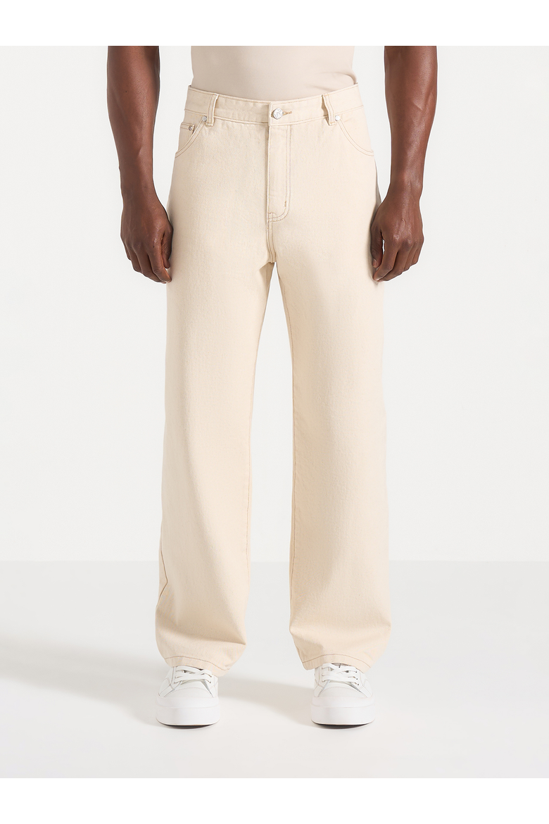 DN002 Relaxed Fit Jeans, Main, color, Cream