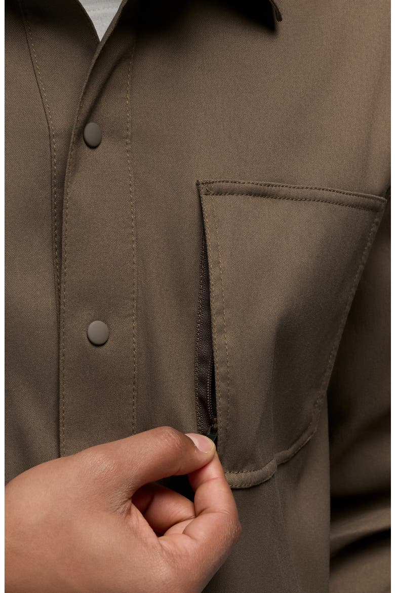 Stretch Zion Long Sleeve Button-Up Shirt, Alternate, color, MUD