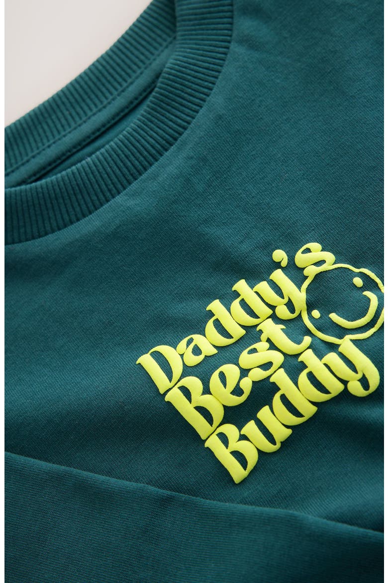 Kids' Slogan Long Sleeve Cotton Graphic T-Shirt, Alternate, color, GREEN