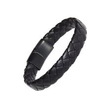 Link Up Braided Leather Bracelet with Stainless Steel Magnetic Closure