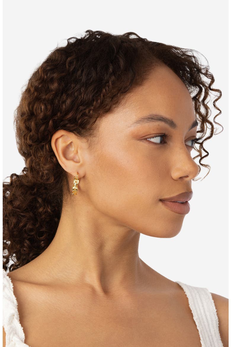 Mariner Link Hoop Earrings, Alternate, color, GOLD