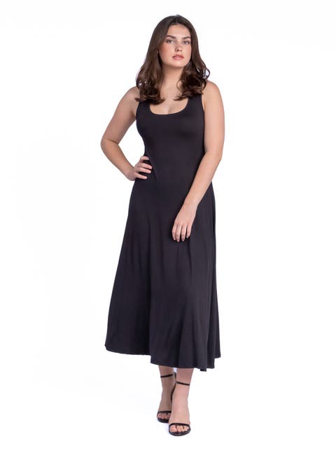 Slim Fit A-Line Sleeveless Maxi Dress