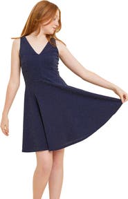 Un Deux Trois Glitter Skater Dress