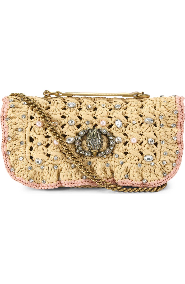 Kurt Geiger London Small Chelsea Woven Shoulder Bag, Main, color, Open Beige