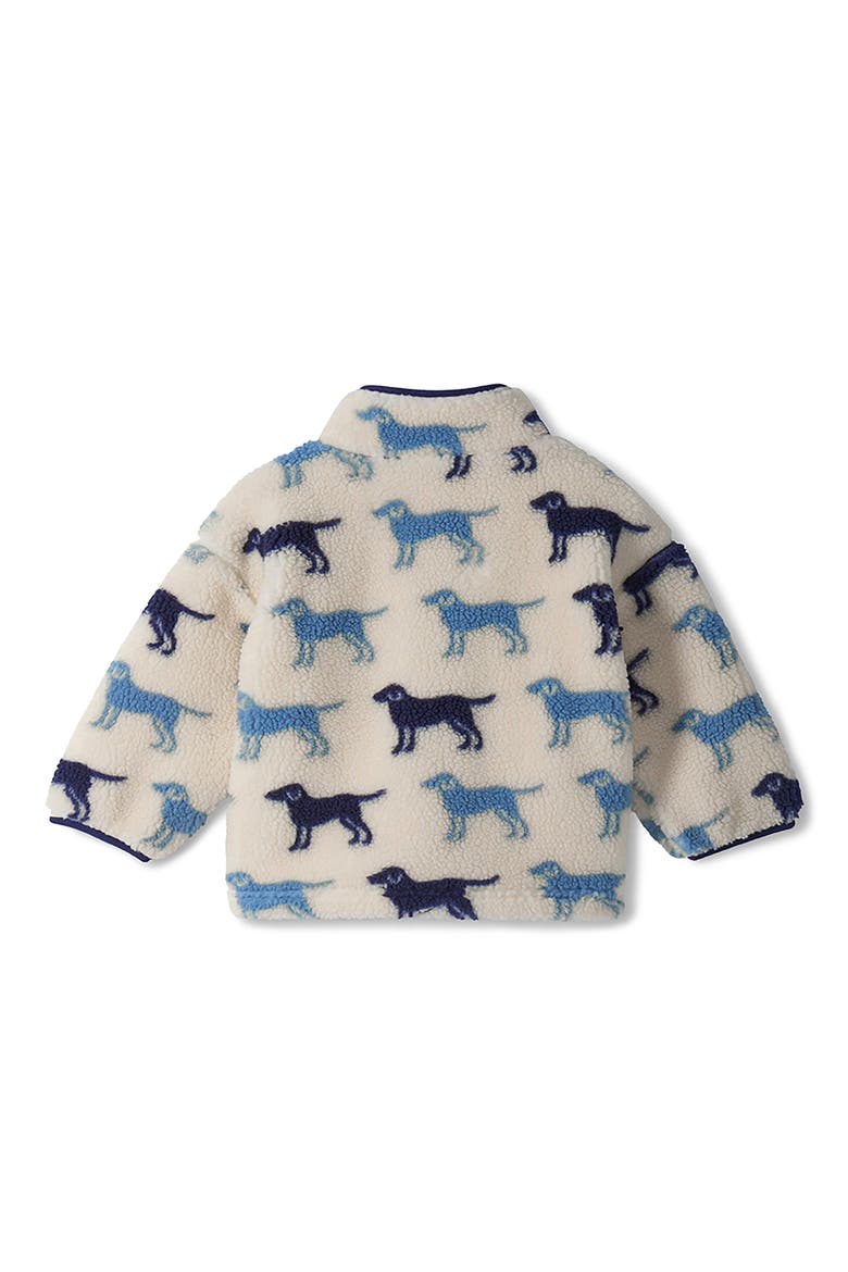 Dog Print High Pile Fleece Jacket, Alternate, color, NATURAL