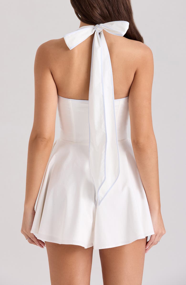 HOUSE OF CB Eleanor Halter Romper, Alternate, color, Cloud Dancer