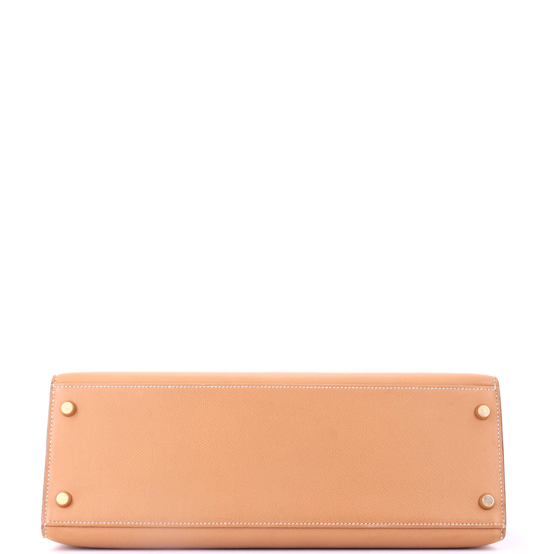 Pre-Owned Hermes Kelly Handbag Brown Courchevel with Gold Hardware 32, Alternate, color, Natural