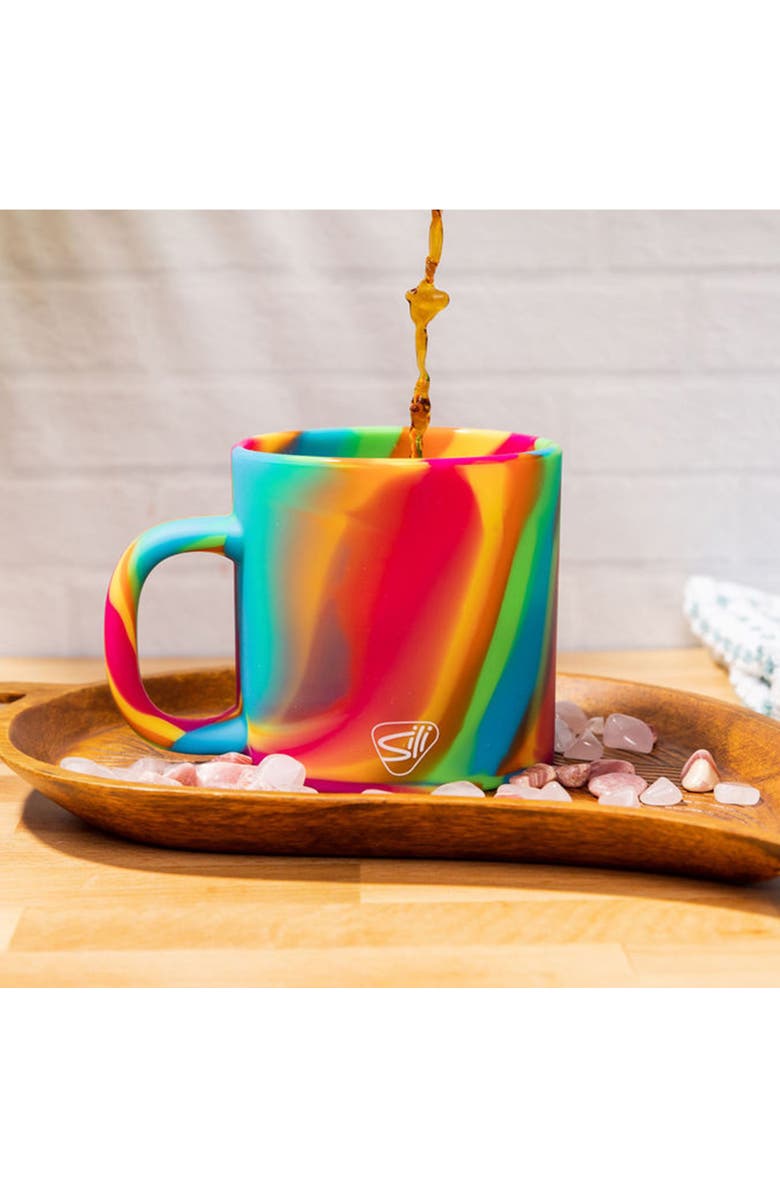 Silipint 2 Pack 16oz Silicone Coffee Mug W/ Lid, Alternate, color, Multicolored