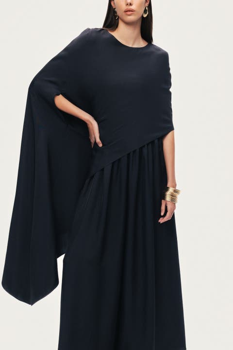 Draped Cape Blouse