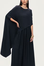 Nocturne Draped Cape Blouse