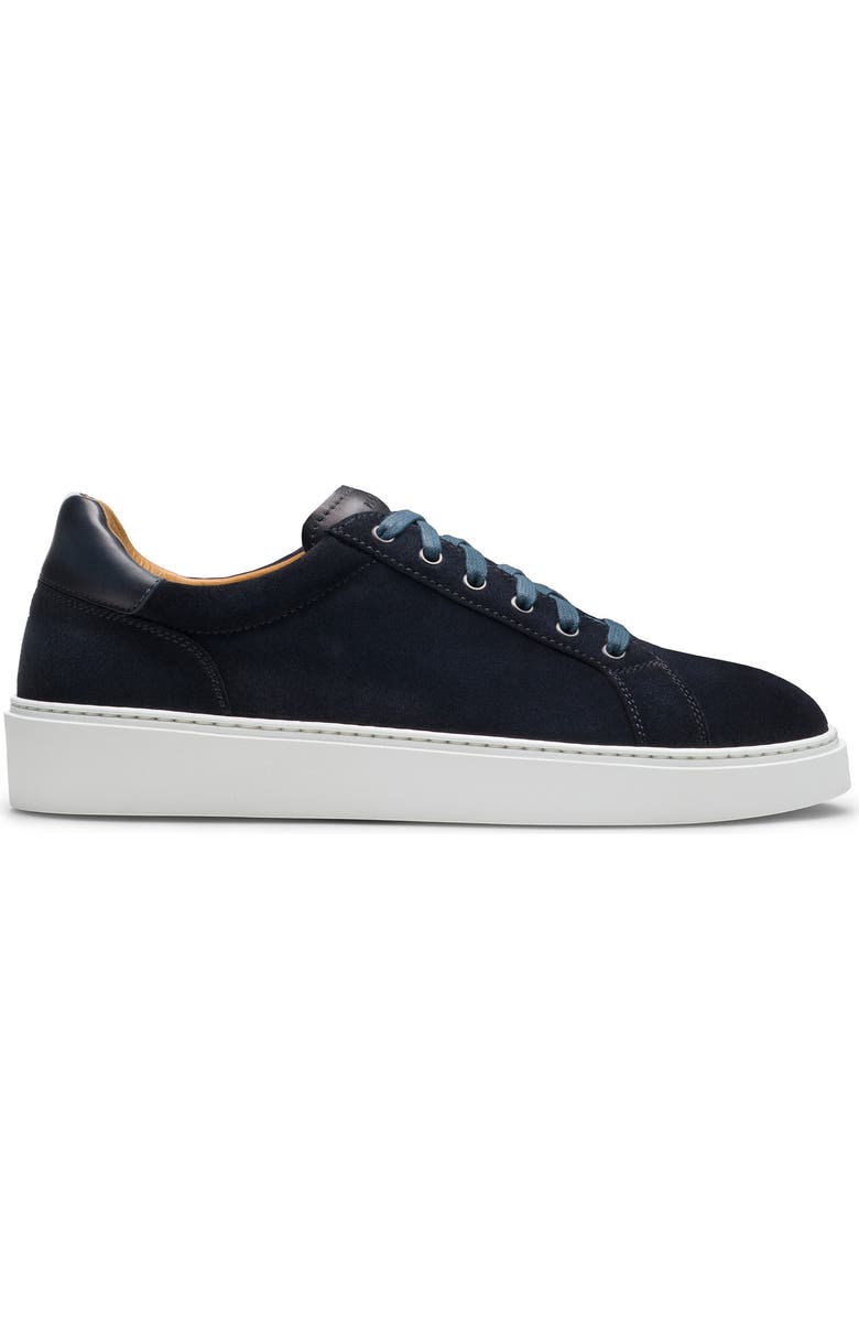 Magnanni Camino Sneaker, Alternate, color, Navy Suede