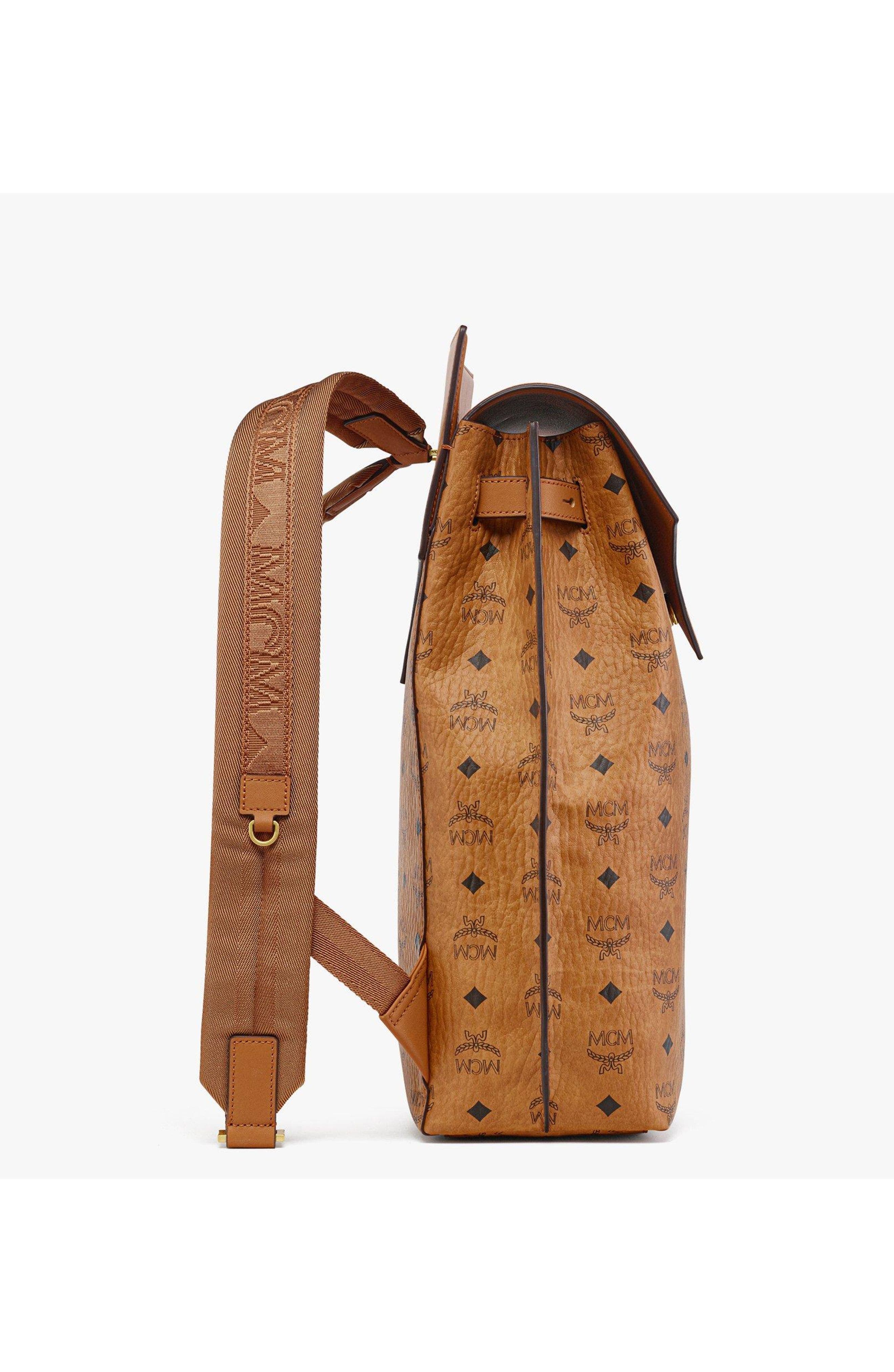 MCM Diamond Backpack in Visetos Leather Mix, Alternate, color, 