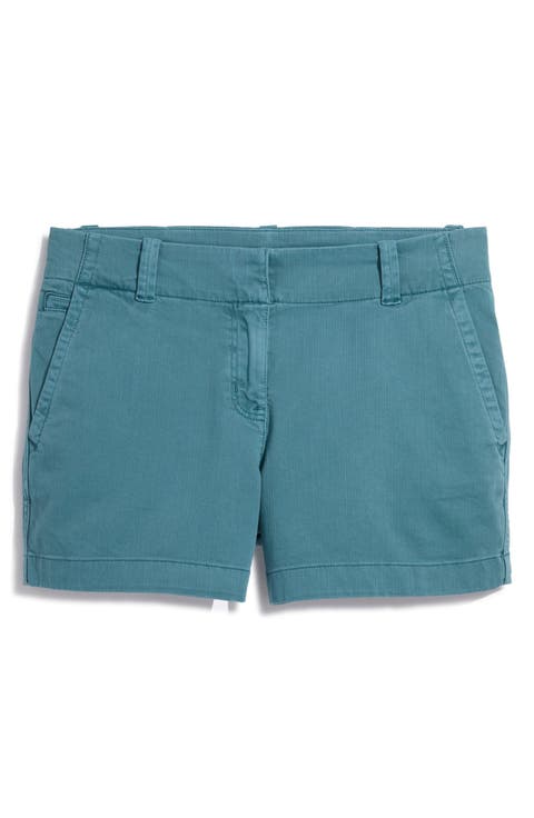Herringbone Stretch Cotton Shorts