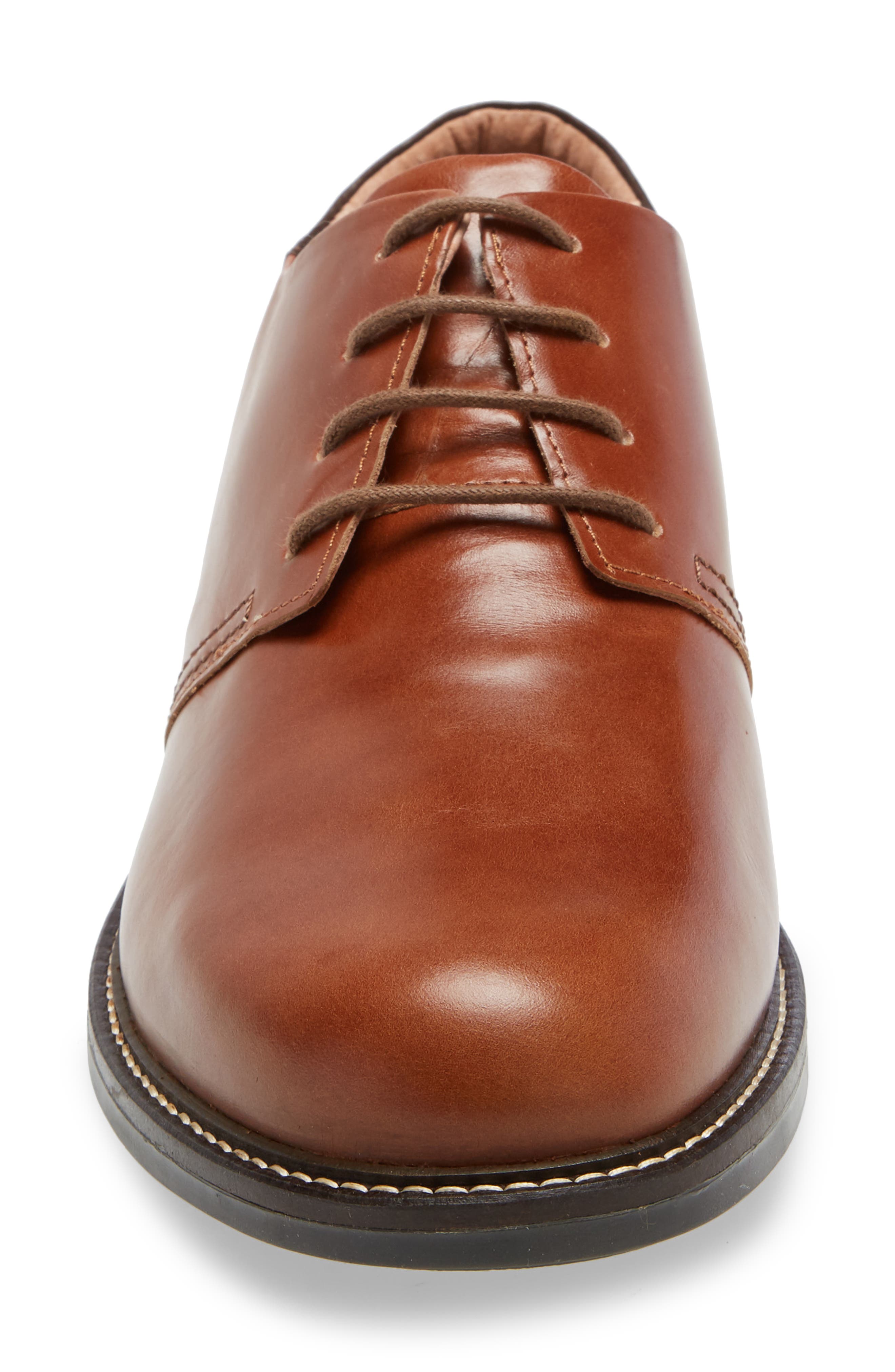 Plain Toe Derby, Alternate, color, MAPLE LTHR/ WALNUT/ TOFFEE