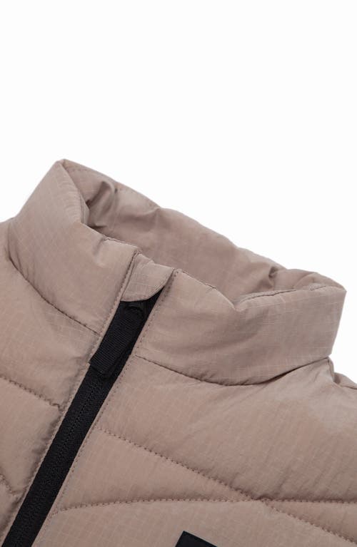 Rokka&rolla Kids' Quilted Puffer Vest In Stone