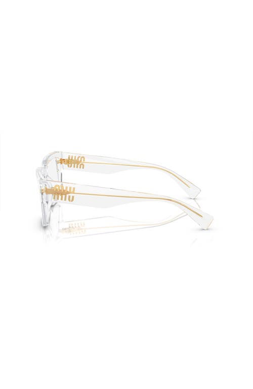 Miu Miu 54mm Rectangle Optical Glasses In Transparent