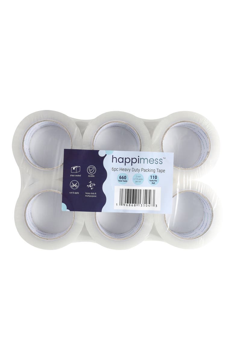 HAPPIMESS Otto Classic Heavy Duty 2" x 110 Yards Per Roll Packing Tape, Clear, Main, color, Clear