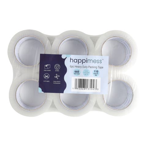 Otto Classic Heavy Duty 2" x 110 Yards Per Roll Packing Tape, Clear (Set of 6)