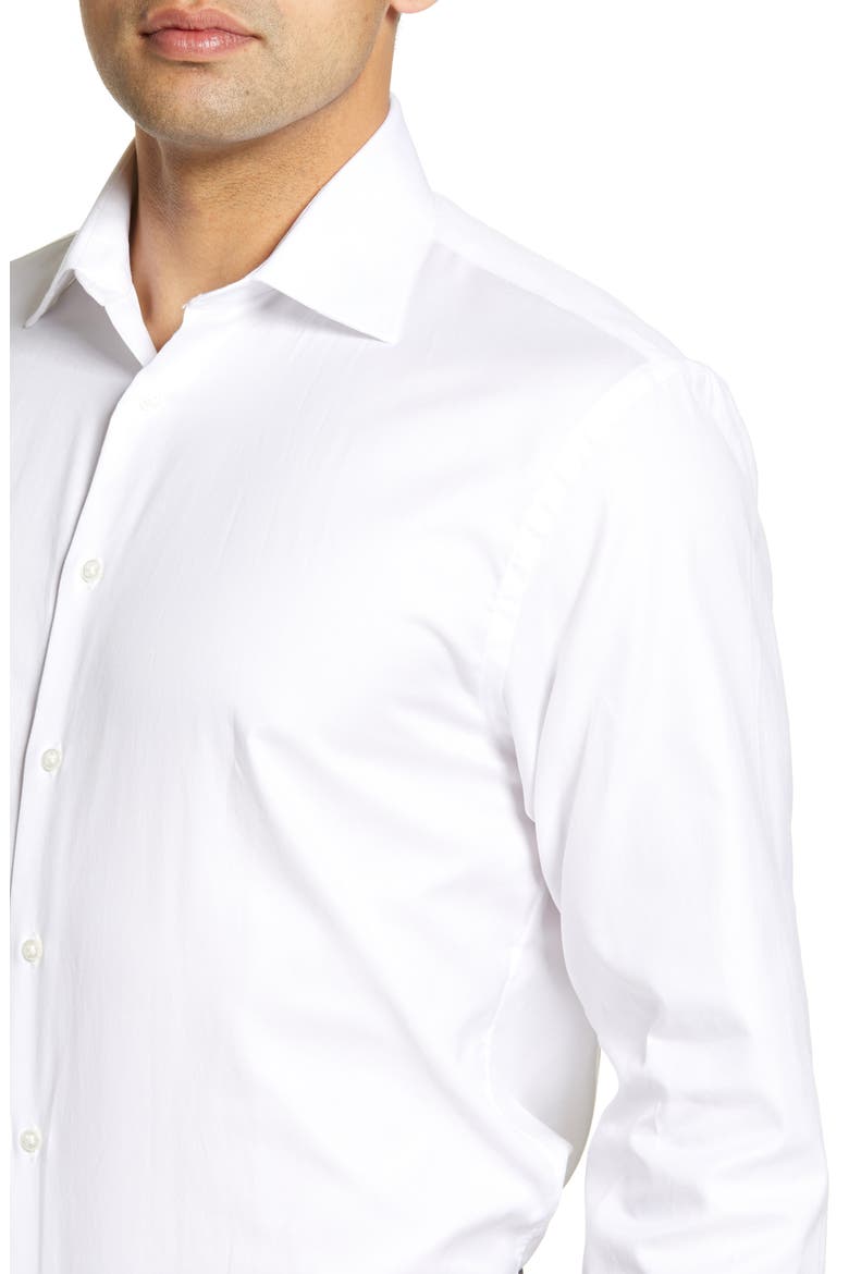 Traditional Fit Solid Dress Shirt, Alternate, color, WHITE