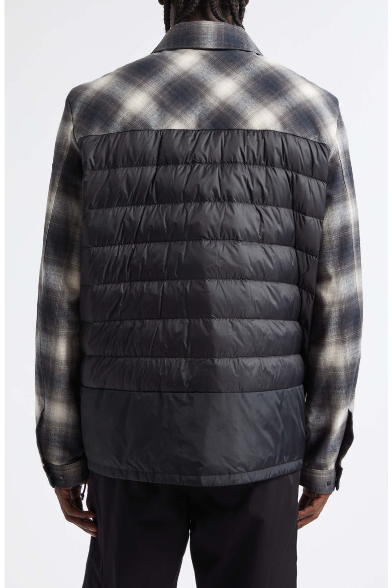 Cornisello Check Down Flannel Shirt Jacket, Alternate, color, MACRO CHECK BLACK/ WHITE