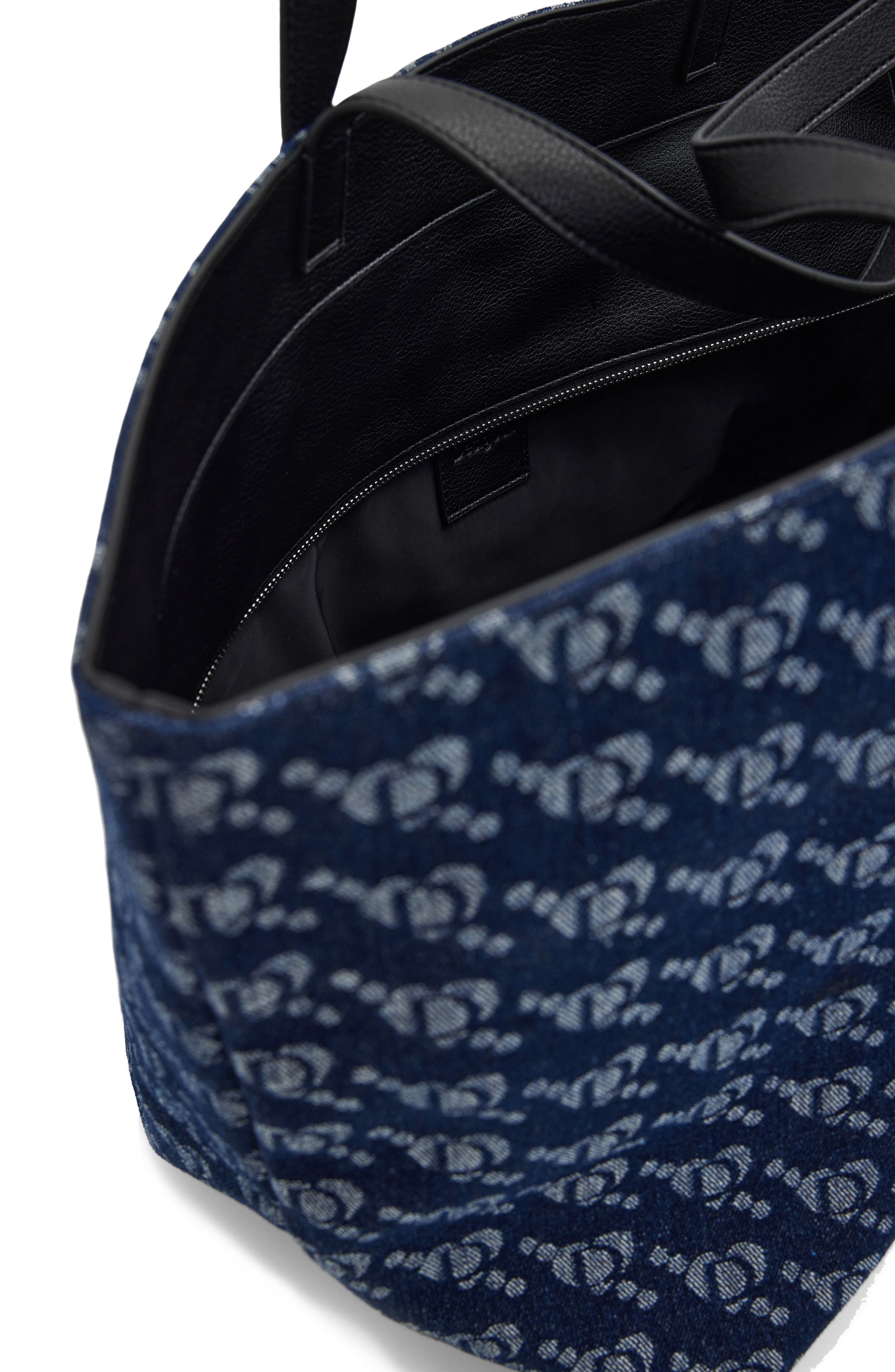 Desigual Arco Logo Denim Tote, Alternate, color, Blue